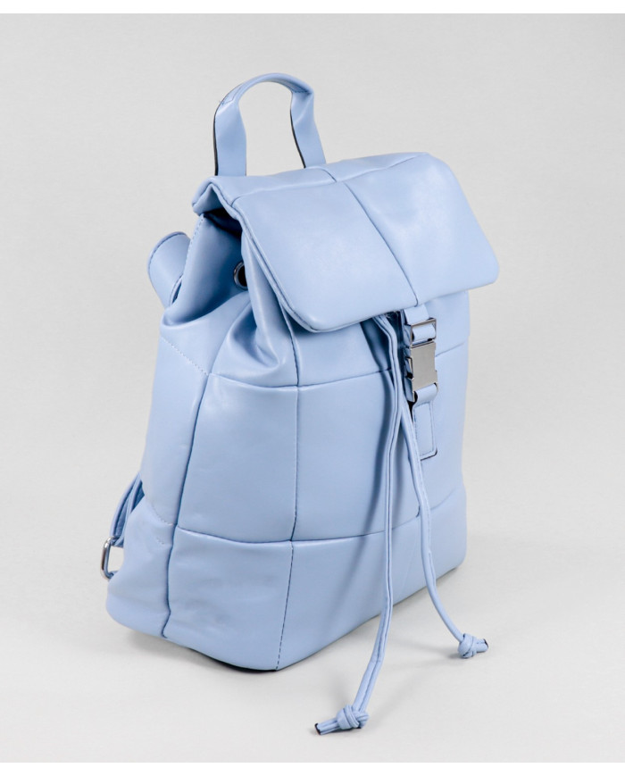 Mochila Azul com Cordões Ajustáveis