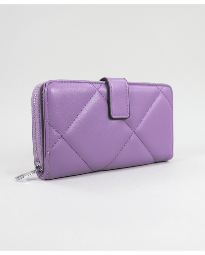 Carteira Violeta de Senhora com Costuras