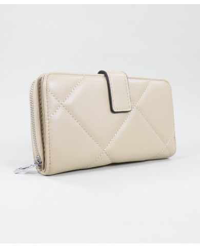 Damas Taupe Wallet con costuras
