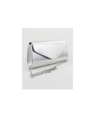 Pochete Prata de Senhora com Textura Metalizada