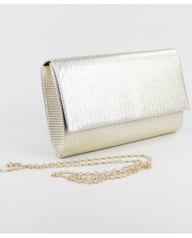 Pochete Dourada de Senhora com Textura