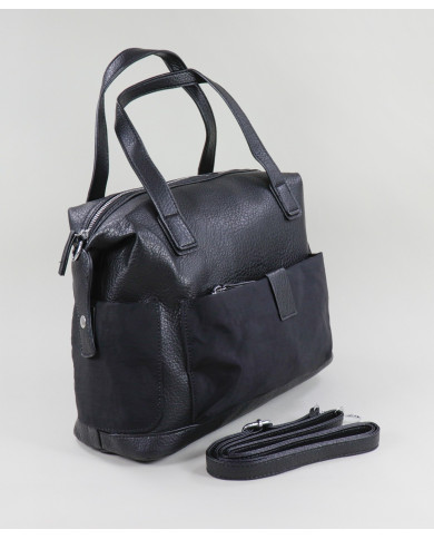 Ladies' Black Suitcase with Foreign Pockets