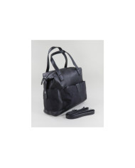 Mala Preta de Senhora com Bolsos Exteriores