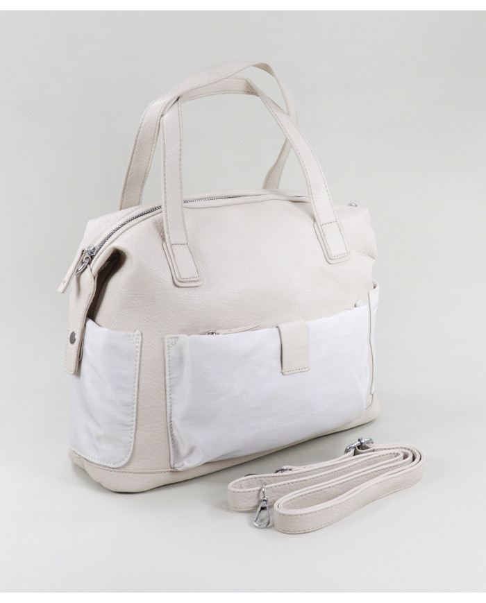 Mala Bege de Senhora com Bolsos Exteriores