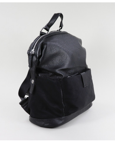 Ladies Black Backpack with Exterior Pockets