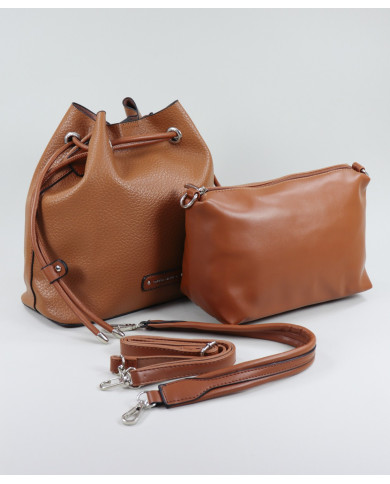 Mala Camel de Senhora com Bolsa Interior