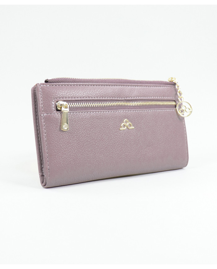 Old Pink Wallet de Lady con cierre frontal