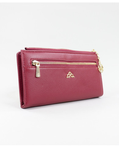 Señoras Red Wallet con Front Clasp
