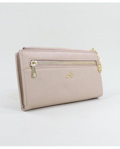 Ladies Pink Wallet with Front Clasp