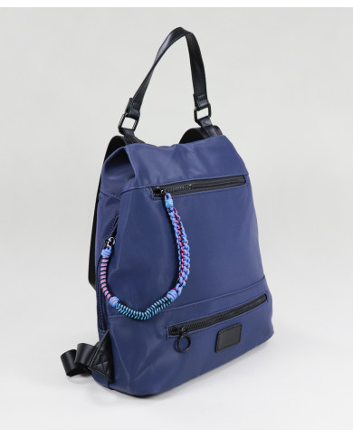 Mochila Azul Escuro de Senhora com Várias Divisórias