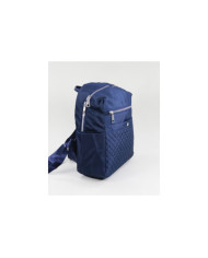 Damas Mochila azul con patrón de costura