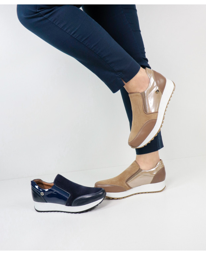 Ginova shoes with Elastic in the Laterals