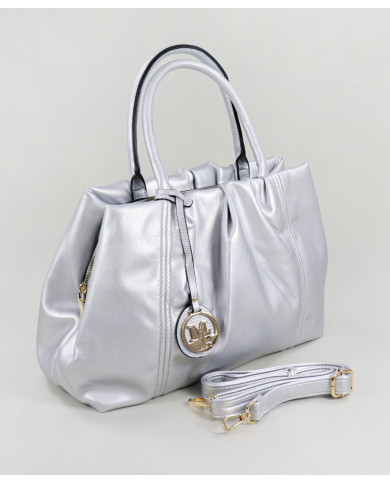 Ladies Silver Case with Metallic Detail