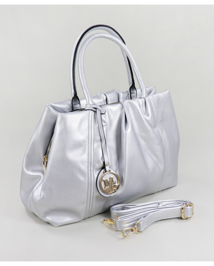 Ladies Silver Case with Metallic Detail