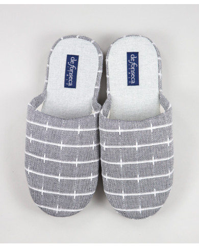 Women's Black Square Bedroom Slippers