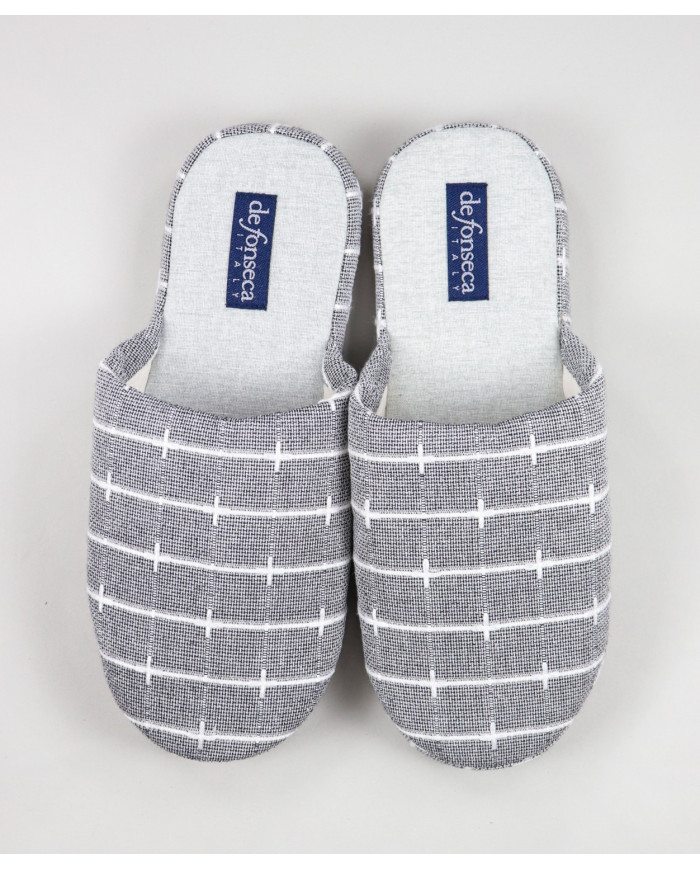 Women's Black Square Bedroom Slippers