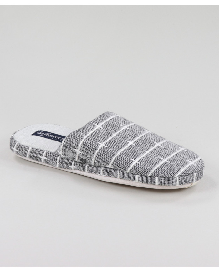 Women's Black Square Bedroom Slippers