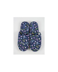 Ladies Blue Room Slippers to Hearts
