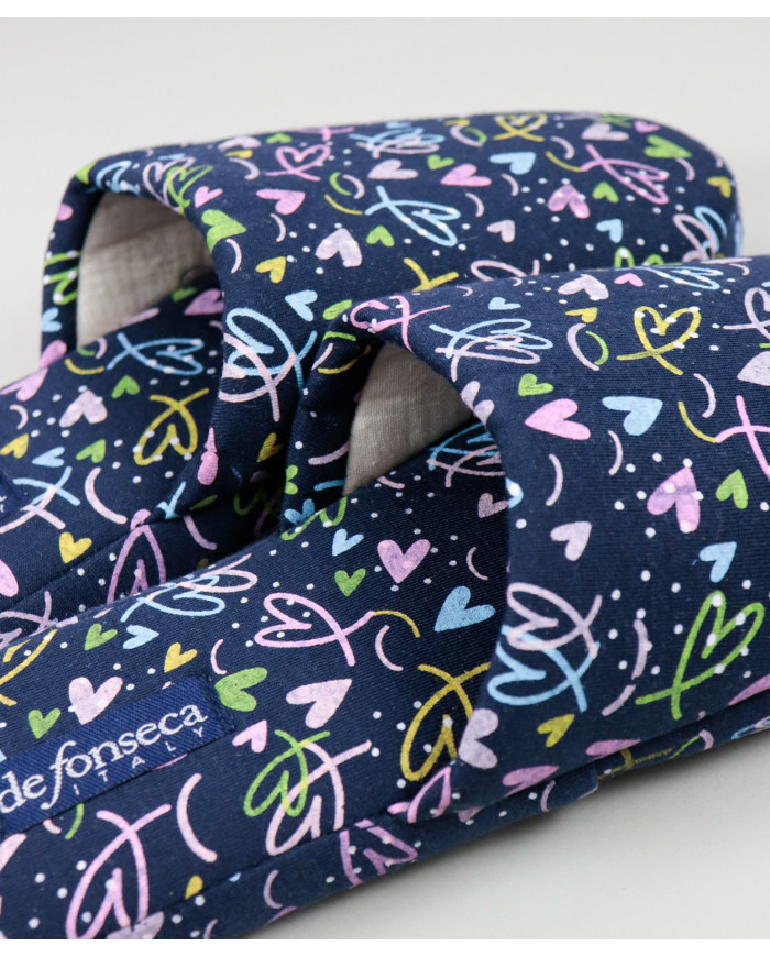 Damas Blue Room zapatillas a los corazones