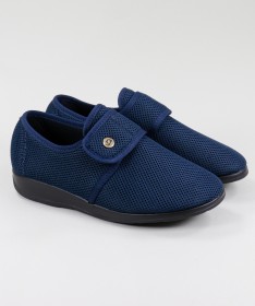 Sapatos Azuis com Tira em Velcro de Senhora Ginova