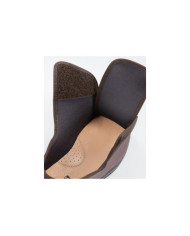Ladies Elastic Comfort Brown Shoes
