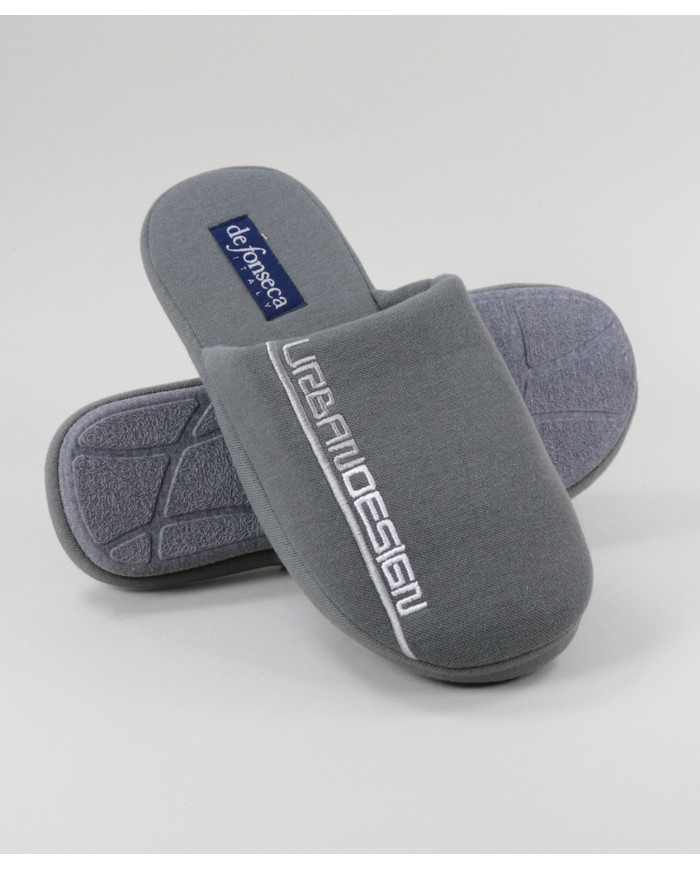 Men's Grey Room Slippers