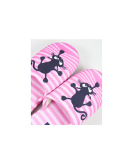Chinelos de Quarto Rosa de Senhora com Gato