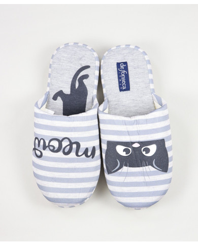 DeFonseca Cinza de Senhora with Cat Room Slippers