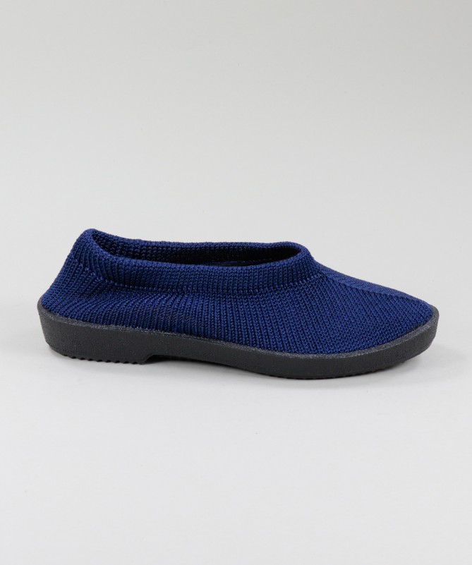 Sapatos Azuis de Conforto com Gáspea em Malha Tricotada
