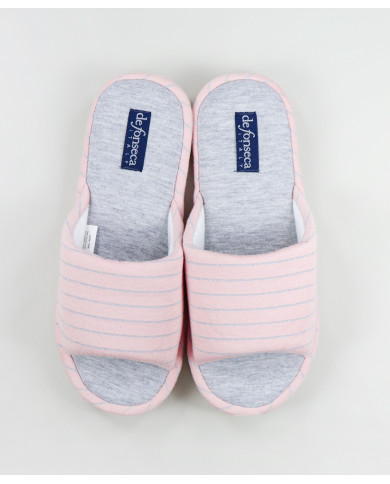 Room Slippers DeFonseca Rosa de Senhora Open to the Front