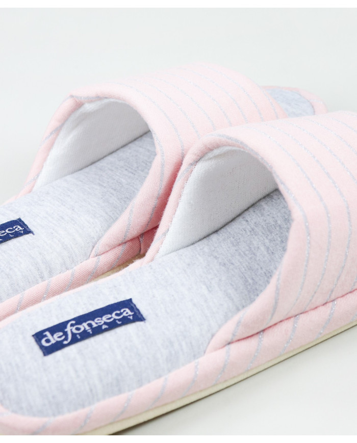 Room Slippers DeFonseca Rosa de Senhora Open to the Front