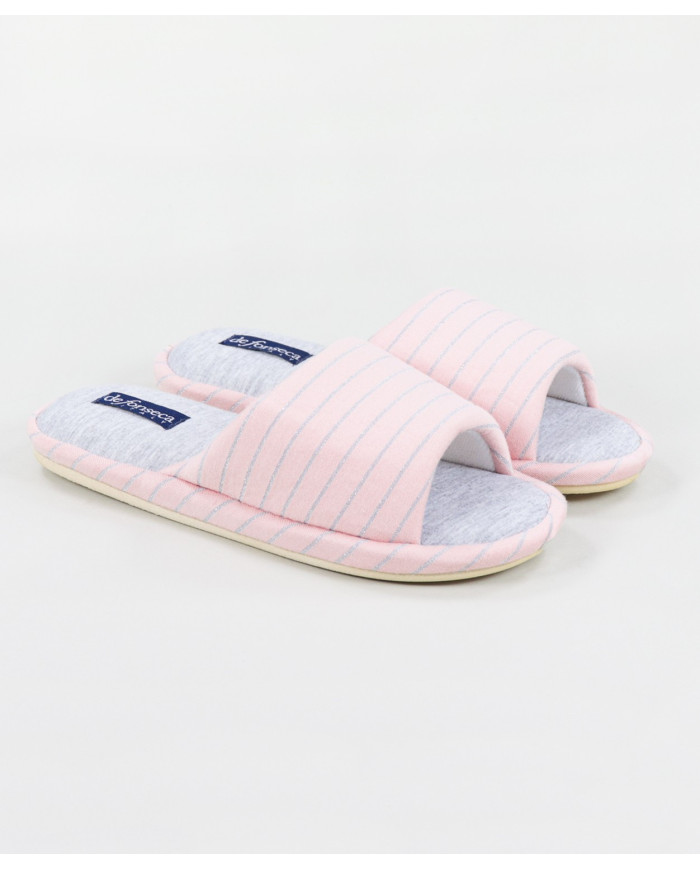 Room Slippers DeFonseca Rosa de Senhora Open to the Front