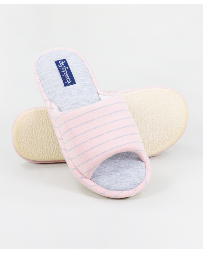 Room Slippers DeFonseca Rosa de Senhora Open to the Front