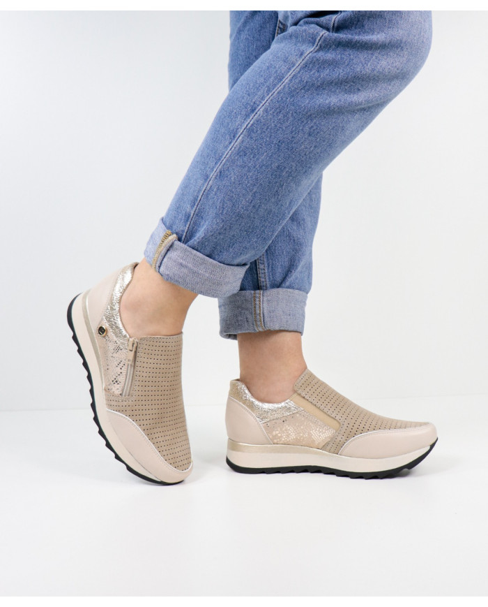 Zapatos Ginova Perforados con elástico en los Laterales