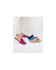 Mules Ginova de Senhora com Aplique Dourado