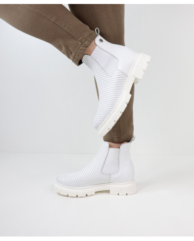 Botas Brancas de Mulher Ginova com Elástico