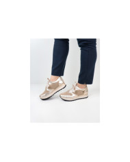 Sapatilhas Taupe Ginova Femininas com Laços de Cetim