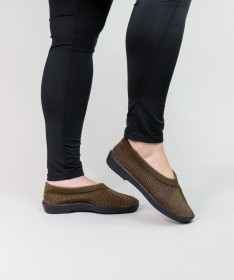 Sapatos de Conforto com Gáspea em Malha Tricotada