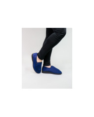 Sapatos Azuis de Conforto de Senhora Elásticos