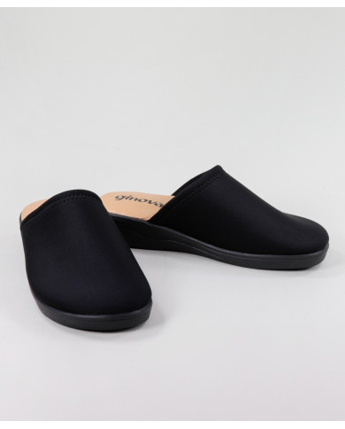 Black Comfort Slippers Breathable Ginova