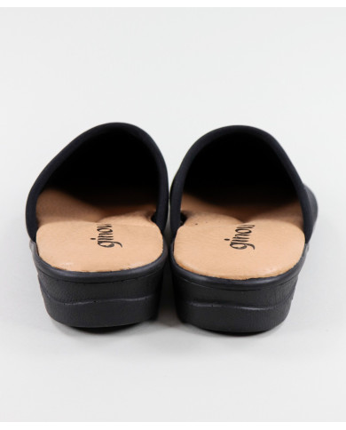 Black Comfort Slippers Breathable Ginova