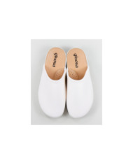 White Comfort Slippers Breathable Ginova