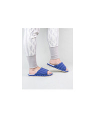 DeFonseca Room Slippers Lady's Blue Open to the Front