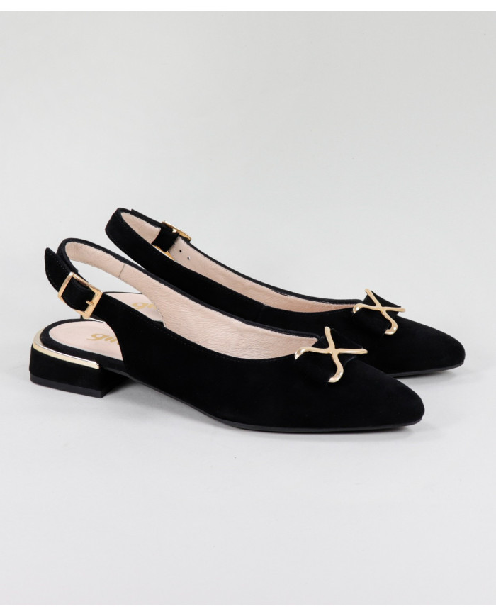 Black Mules Rase Shoes with Ladies Lace