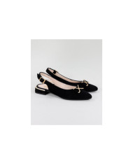 Black Mules Rase Shoes with Ladies Lace