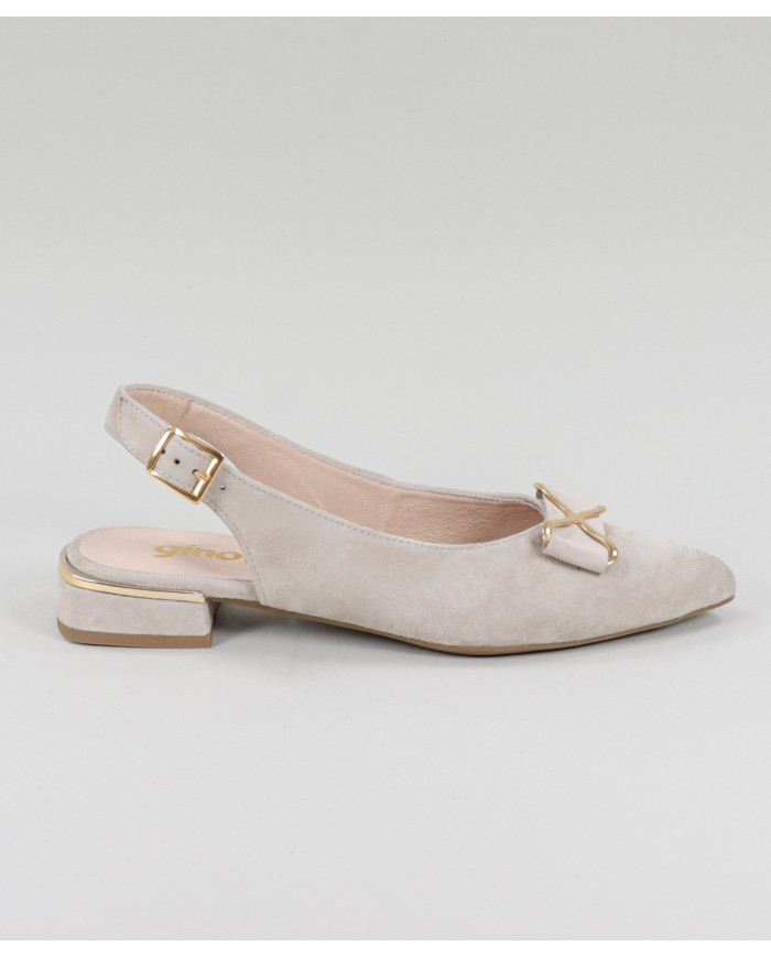 Shoes Rasos Type Mules Taupe with Ladies Lace