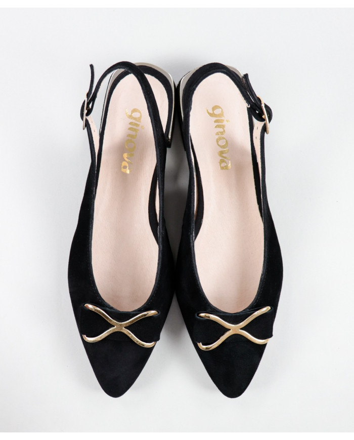 Black Mules Rase Shoes with Ladies Lace