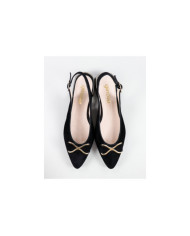 Black Mules Rase Shoes with Ladies Lace