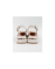 Shoes Rasos Type Mules Taupe with Ladies Lace