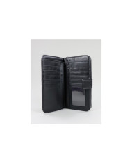 Women's Black Wallet with Seams